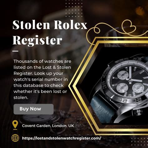 rolex registry|rolex database of stolen watches.